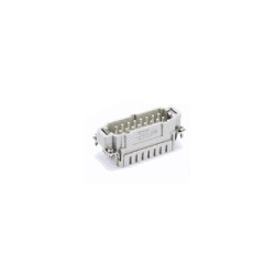Insert HVES, Raccordement à ressort, mâle, 12 pin, 16A, Polycarbonate, 24B|48B 